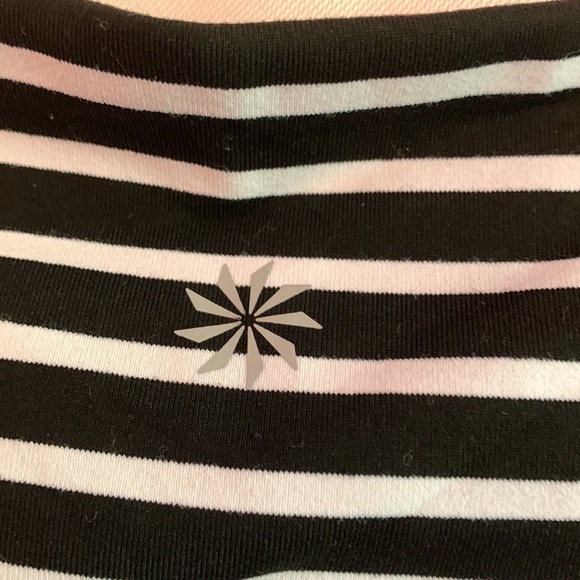 ATHLETA Black and White Striped Leggings, Size Small - Picture 9 of 13